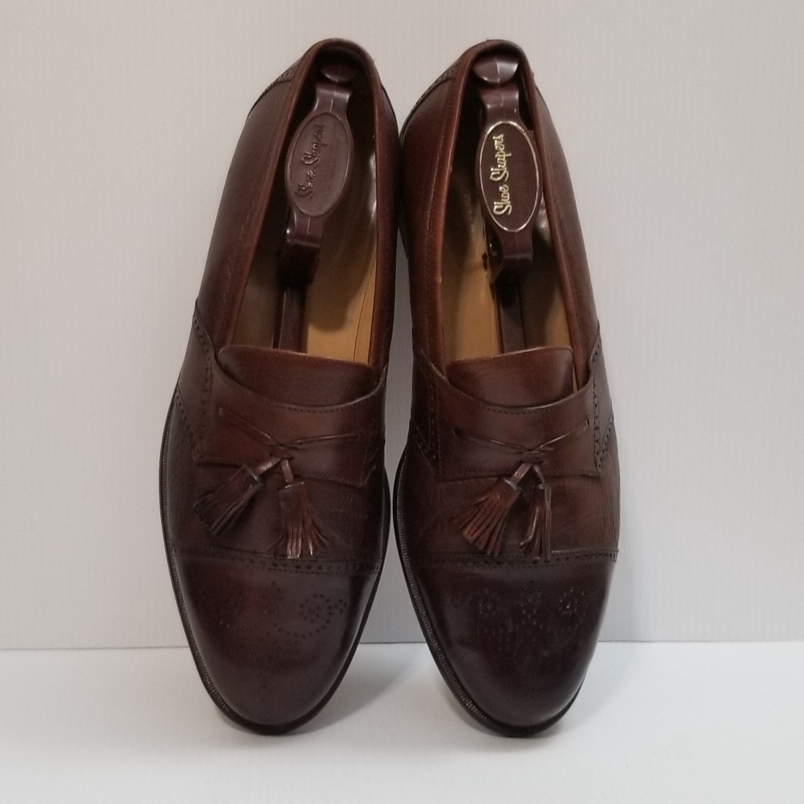 Sz 12 Johnston Murphy Cellini Mens Shoes Brown Leather Tassel Loafer Preowned Sz 12 Johnston Murphy Cellini Mens Shoes Brown Leather Tassel Loafer Preowned